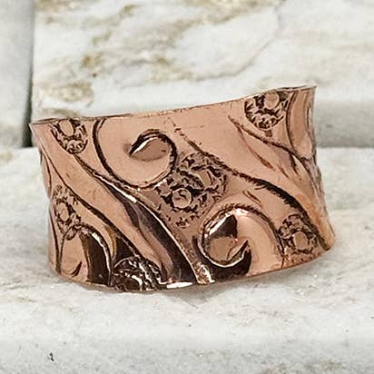 Bague tourbillon en cuivre fait main pour la vente par Anju Jewelry