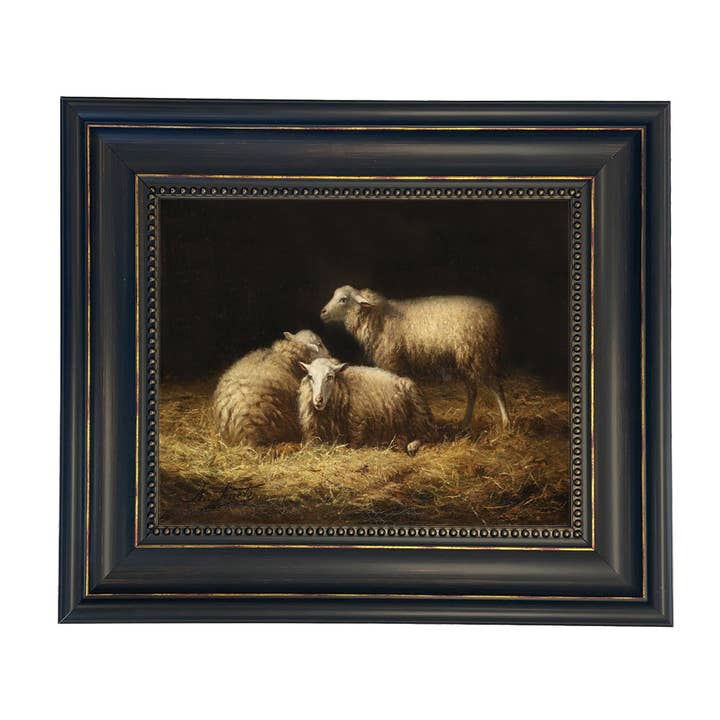 Madison Bay Co. - Historical Home Decor Reproductions - Wholesale Painting/Drawing - Sheep in the Hay Framed Painting Print on Canvas27