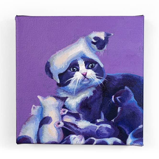 Dipinto di Gatto Maternità per la vendita all'ingrosso da parte di Robin Good Art & Design