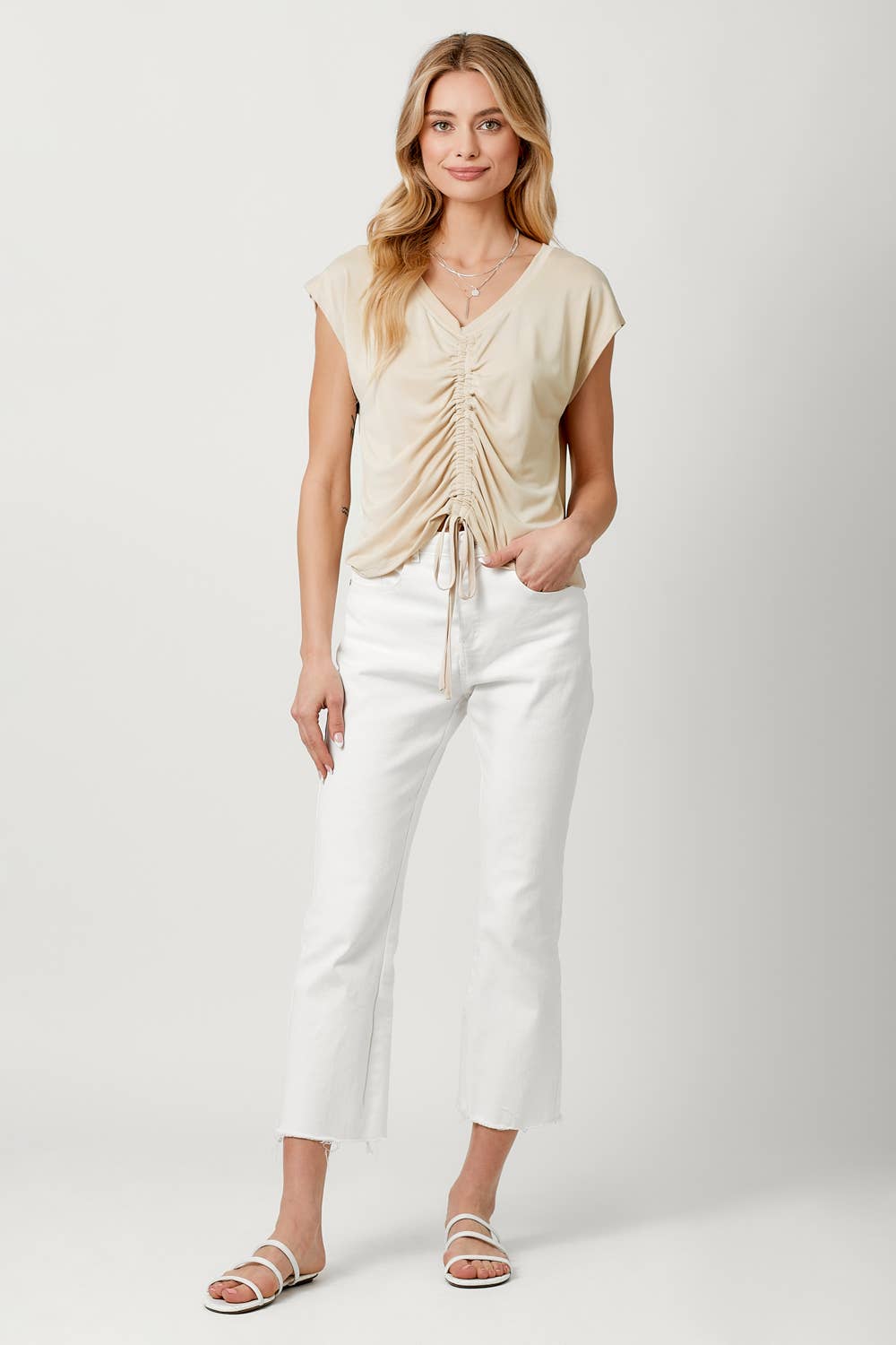 Mystree - Wholesale Knit Top - Women's - 20020 Front Ruche Modal Top 24