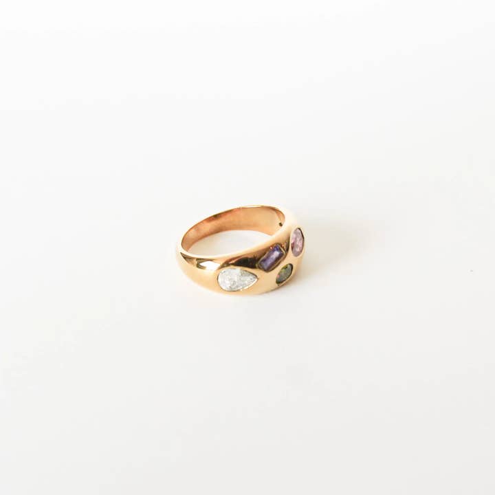 Or Jewelry - Wholesale Multi-Stone Ring - Leo Multicolor Gem Ring