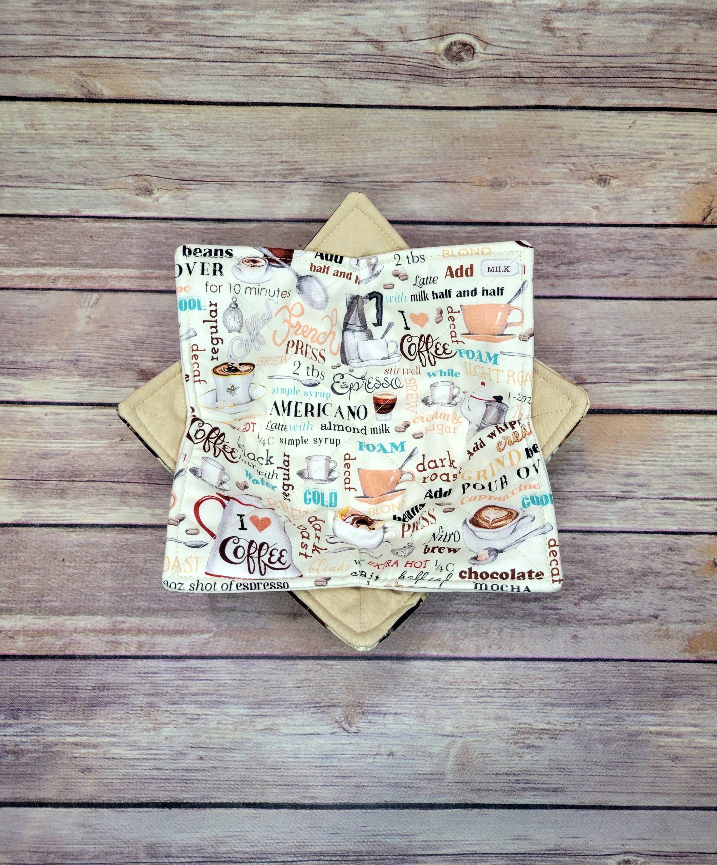 Burpie Bibs Boutique - Wholesale Oven Mitt/Pot Holder - Coffee Cups Bowl Cozy Hot Pad, Latte Cups Padded Bowl Holder7