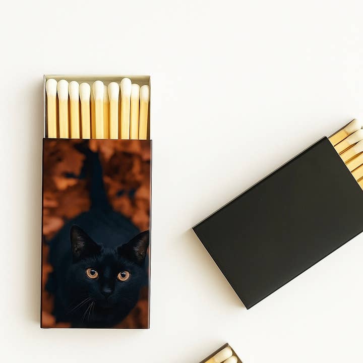 Lunastry - Wholesale Matches - Black Cat Autumn Matchbox