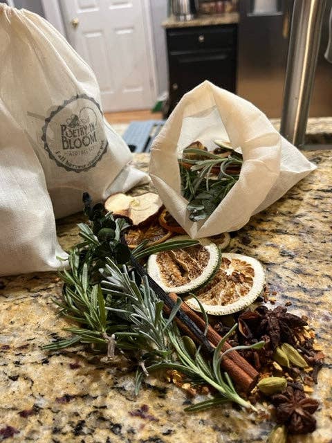 Fall Simmer Pot Satchel for wholesale by Poetry in Bloom Apothecary