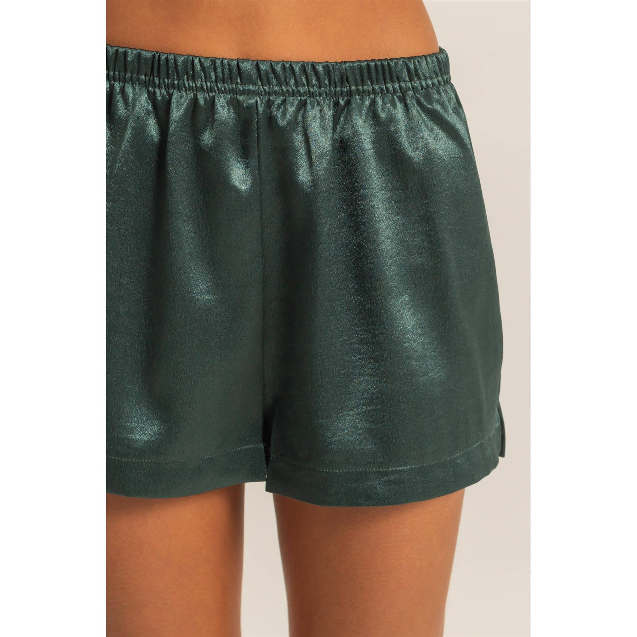 HYFVE - Wholesale Shorts - Women's - Satin Elastic Waist Shorts With Side Slit27