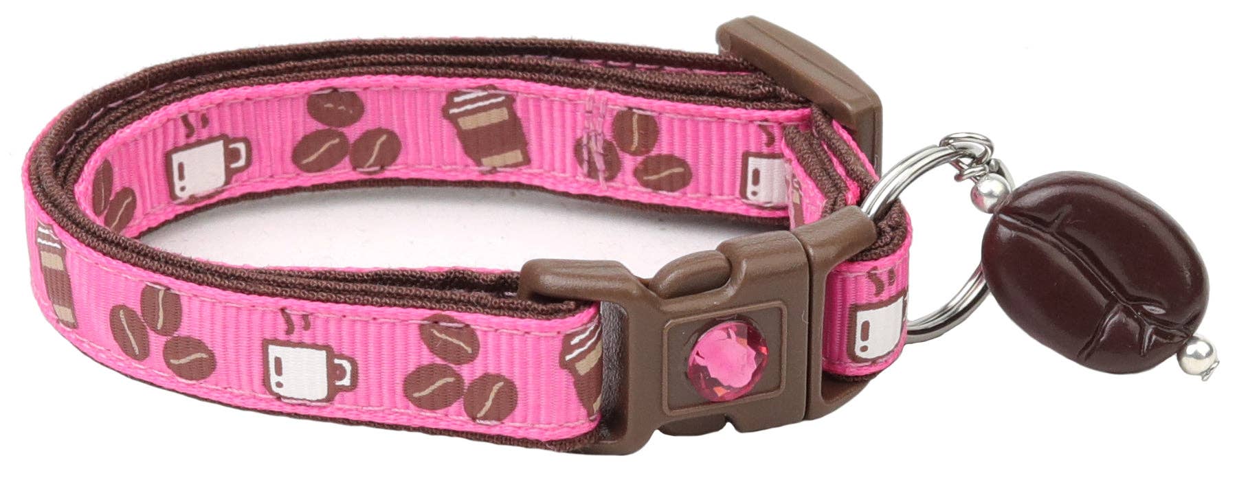 From Pugs to Persians Pet Accessories, LLC - Wholesale Pet Collar - Cat - Coffee Beans Breakaway Cat Collar50