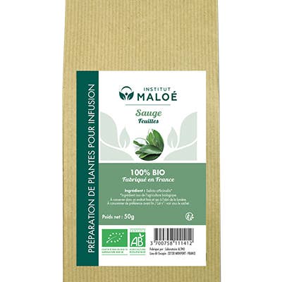 Institut Maloé - Wholesale Health/Detox Tea - Organic sage plant - 50g