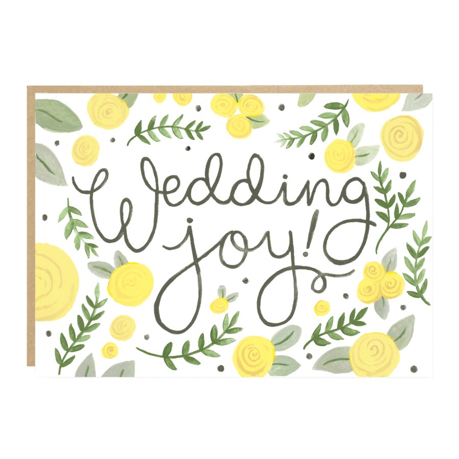 Jade Fisher – Großhandel Hochzeitskarte – Wedding Joy - Gelbe Rosen - Hochzeitskarte1