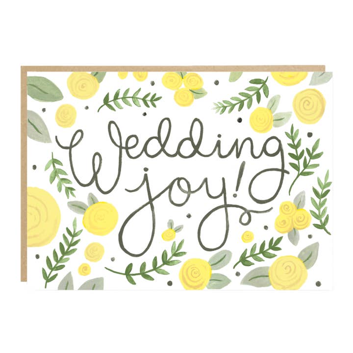 Jade Fisher – Großhandel Hochzeitskarte – Wedding Joy - Gelbe Rosen - Hochzeitskarte1