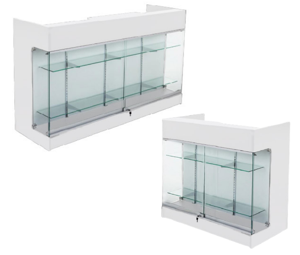 Only Hangers - Wholesale Retailer Display Stand/Case - Black Ledgetop Showcases with LED Lights  in 4ft and 6ft5