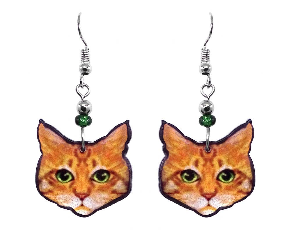 Pichincha - Wholesale Dangle Earrings - Acrylic Cat Face Pet Dangle Earrings12