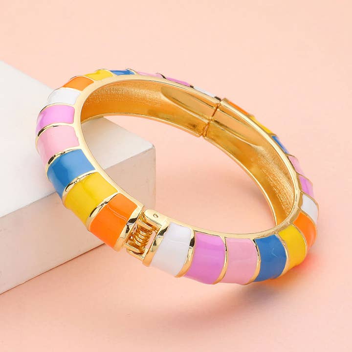 Sensibling Corp. - Wholesale Bangle Bracelet - Enamel Bamboo Hinged Bangle Bracelet12