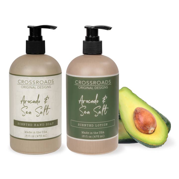 Hand Soap & Lotion Avocado & Sea Salt Pre-Pack - 16 oz. for wholesale by Crossroads Original Designs