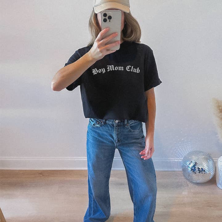 Boy Mom Club Graphic Tee for wholesale by Salty Babe Threads