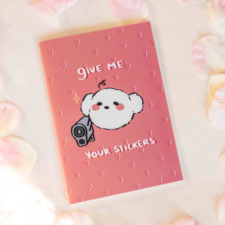 Give me your stickers | Reusable Sticker Book for wholesale by JYK Doodles