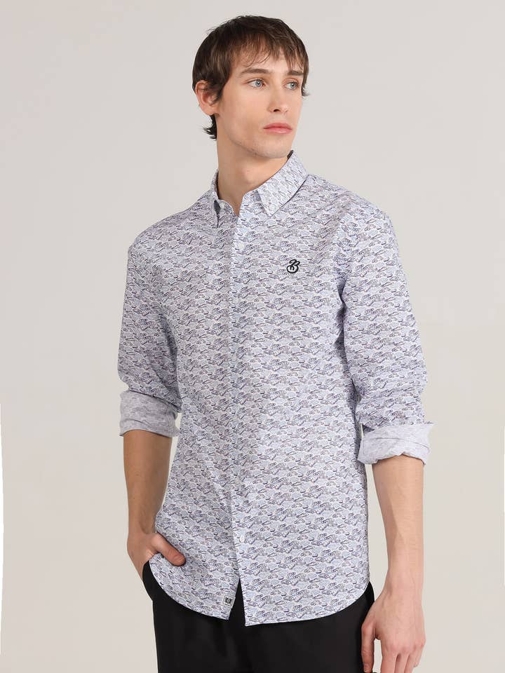 BENDORFF - Poplin long sleeve shirt with miniprint for wholesale by PAUSANT SHOP ONLINE