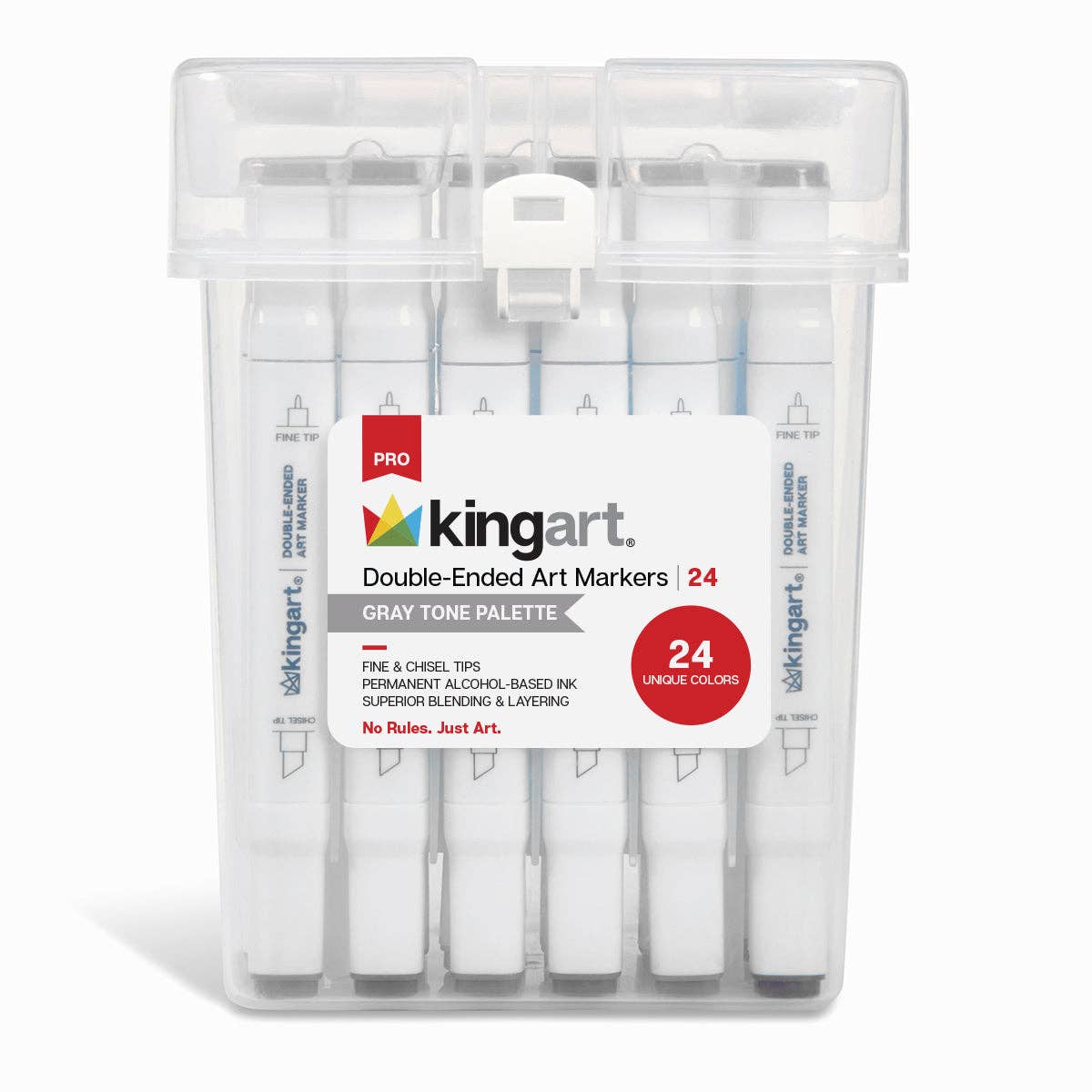 KINGART - Wholesale Marker - Double-Ended Alcohol Markers - 24 Gray Tone Colors6