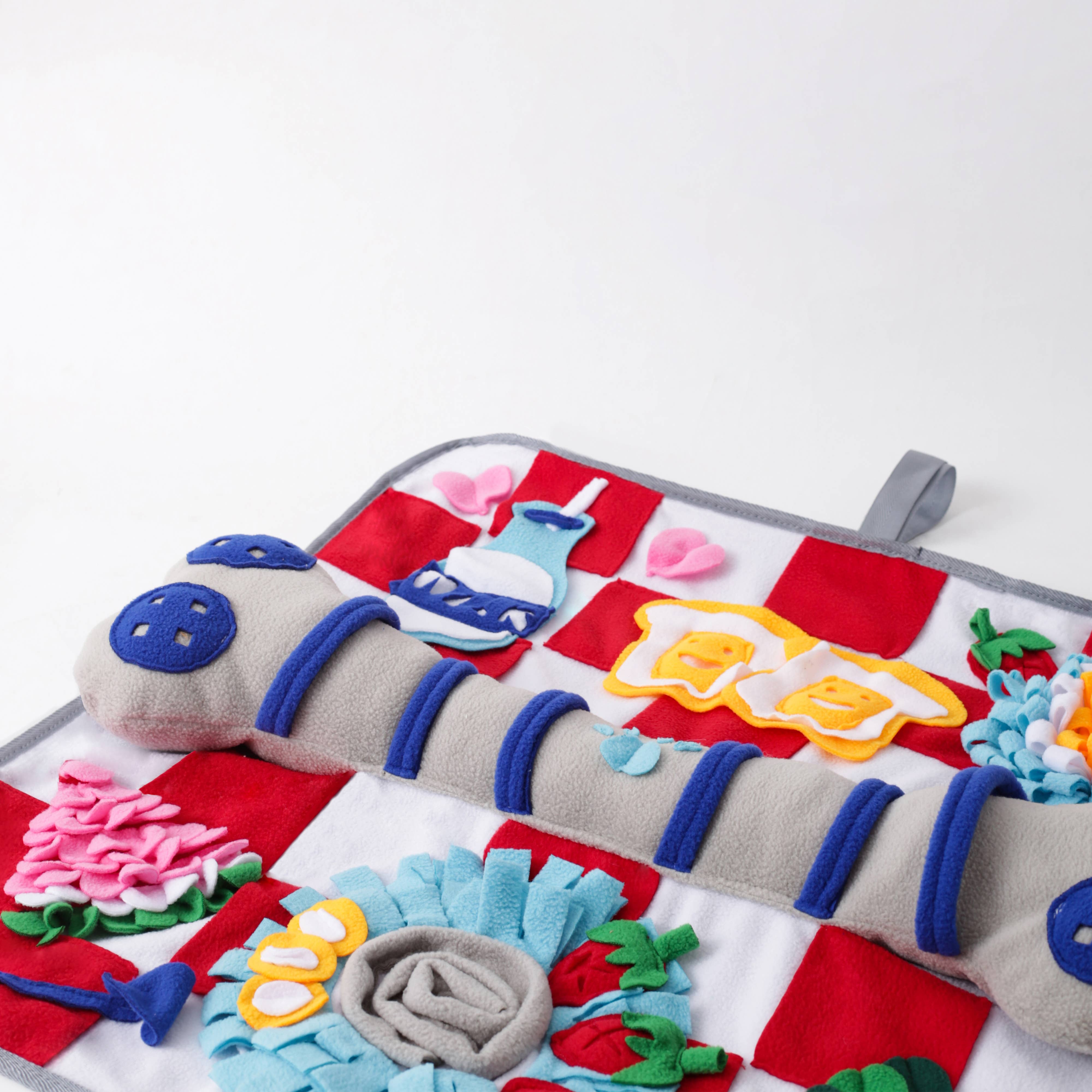 LUFTPETS - Wholesale Pet Mat - Dog - Red Bone Snuffle Mat for Dogs – 24" Squeaky Enrichment Toy3