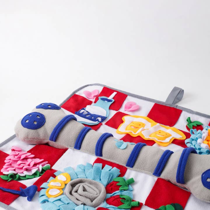 LUFTPETS - Wholesale Pet Mat - Dog - Red Bone Snuffle Mat for Dogs – 24" Squeaky Enrichment Toy3