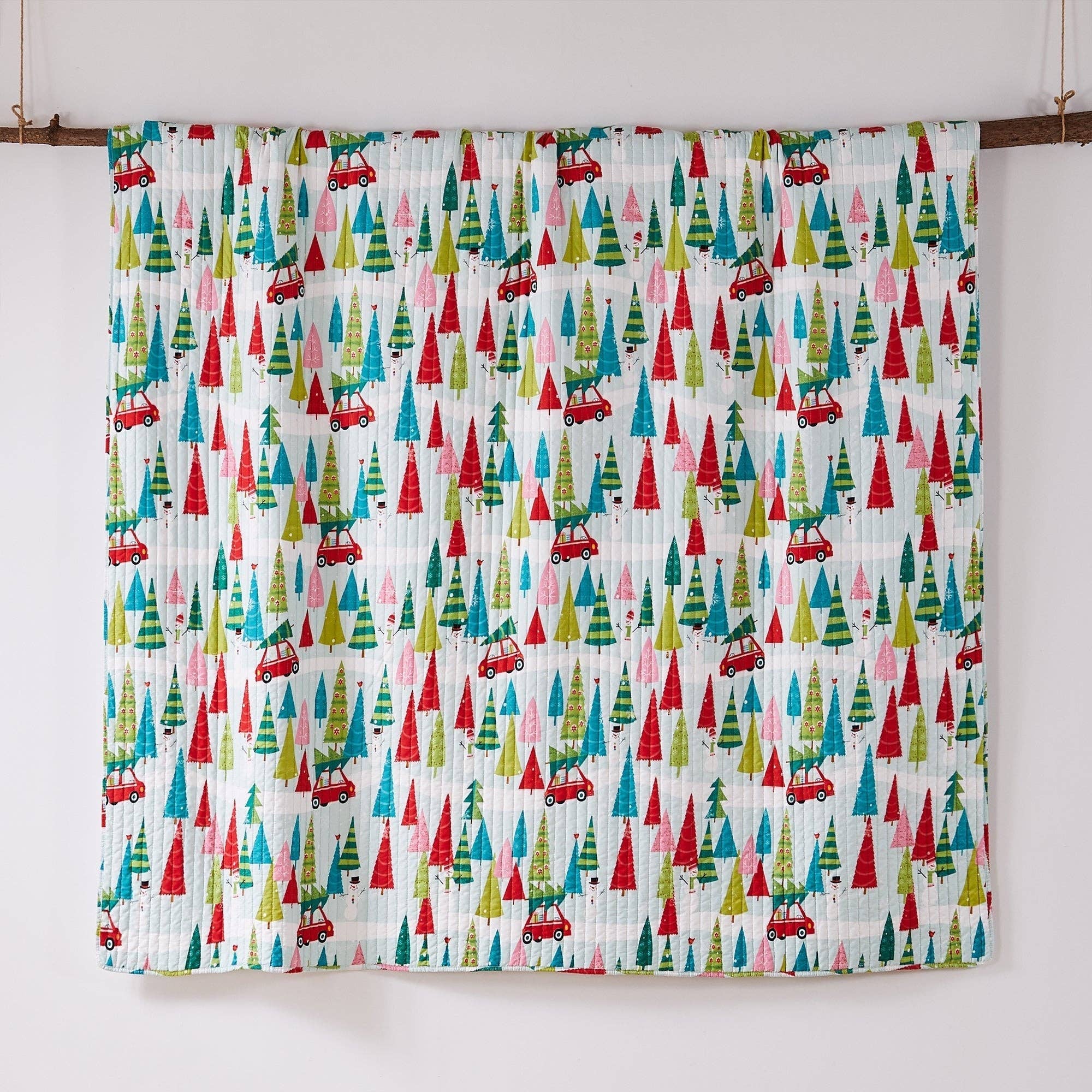 Multi Merry & Bright Holly Jolly Quilt for wholesale on Faire5