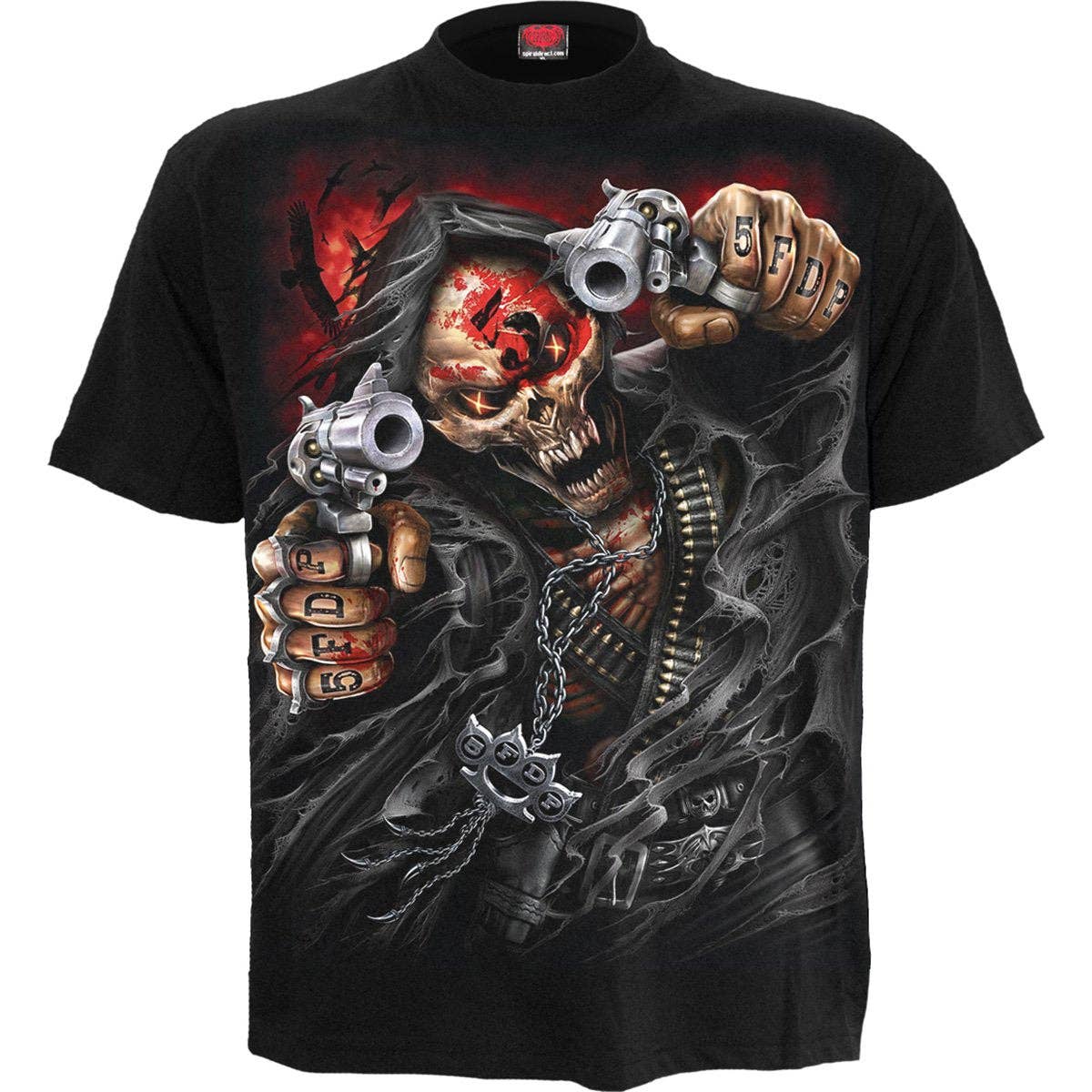 Spiral - Wholesale T-shirt met print - Uniseks - 5FDP - ASSASSIN - T-shirt met licentie van de band, zwart0