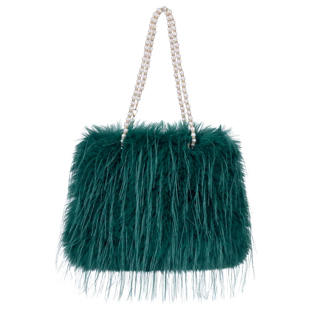 Sensibling Corp. - Wholesale Schoudertas - Dames - Fluffy Fuzzy Imitatiebont Schoudertas met Parelriem6