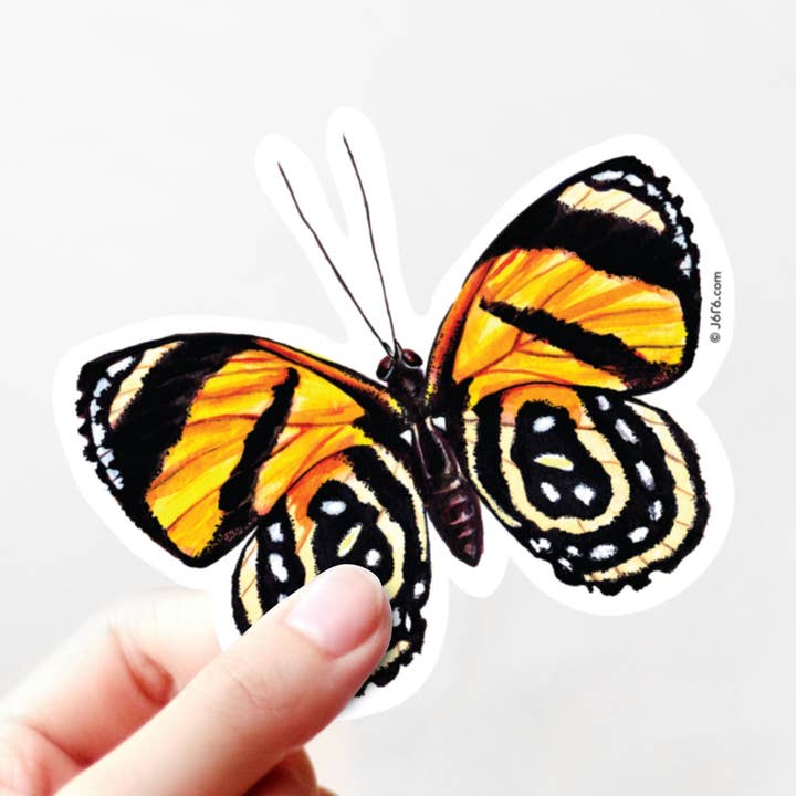 Adesivo in vinile a farfalla 6 - Grande decalcomania a farfalla arancione per la vendita all'ingrosso da parte di J6R6