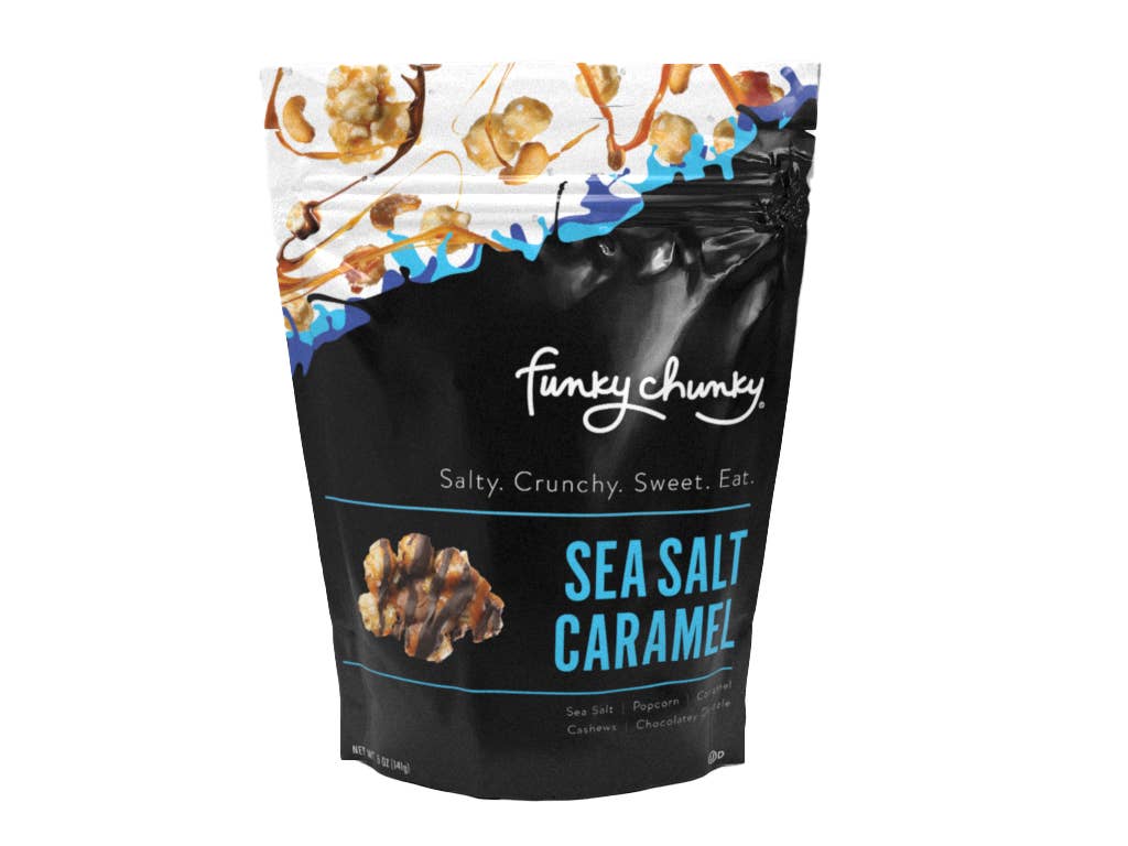 Funky Chunky - Wholesale Popcorn - Sea Salt Caramel | Caramel Corn Chocolate Popcorn | 5oz bags
