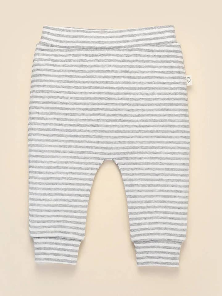 Legging van biologisch katoen - Grijze strepen voor wholesale door Lūmmi in Colour Babywear