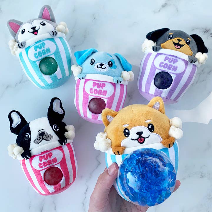 Top Trenz Inc - Wholesale Squishy Toy - Kids & Baby - Popcorn Puppies - Sensory Beadie Buddies Squishy Toy