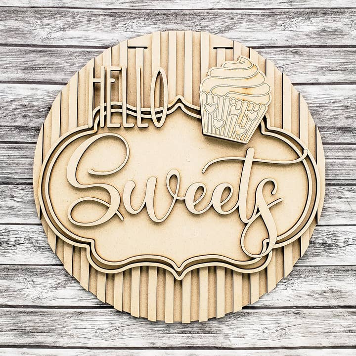 Hello Sweets | DIY Door or Tabletop Kit for wholesale by Crazy Daisy Designs