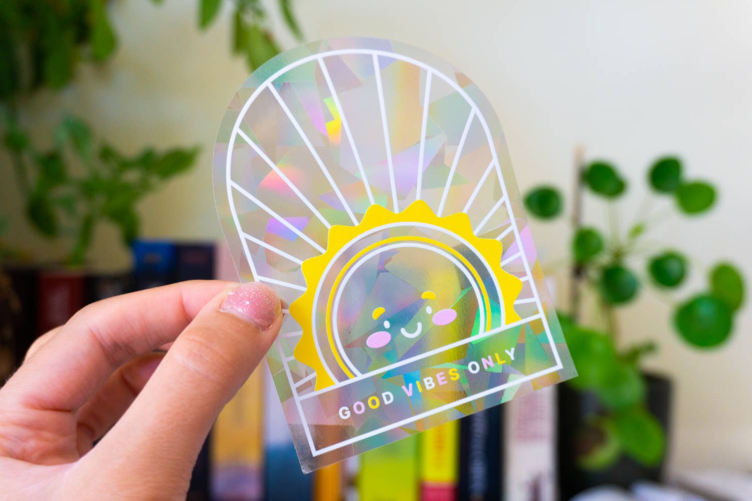 Creative Goodie - Wholesale Sticker - Good vibes Suncatcher sticker, Rainbow sticker, Window decal8