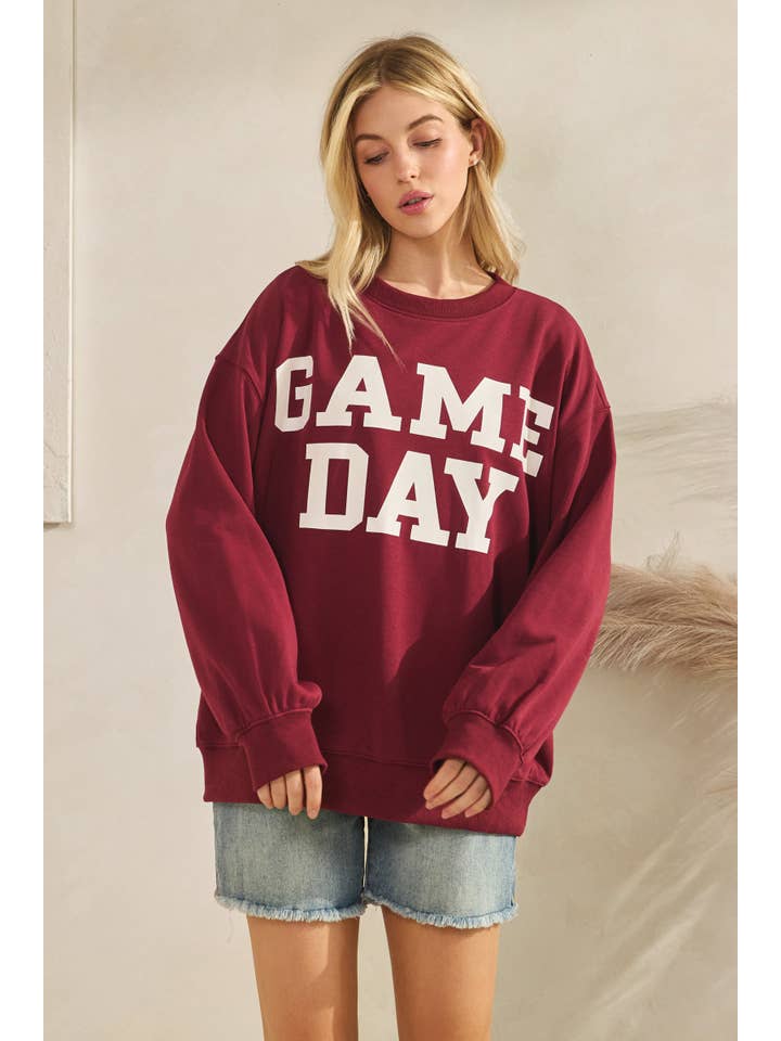 Sewn and Seen - Wholesale Graphic Sweatshirt - Women's - Bold Varsity Game Day Sweatshirt2