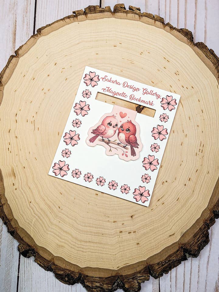 Liebesvögel Magnetisches Lesezeichen – Romantisches Lese-Geschenk für den Großhandel von Sakura Design Gallery