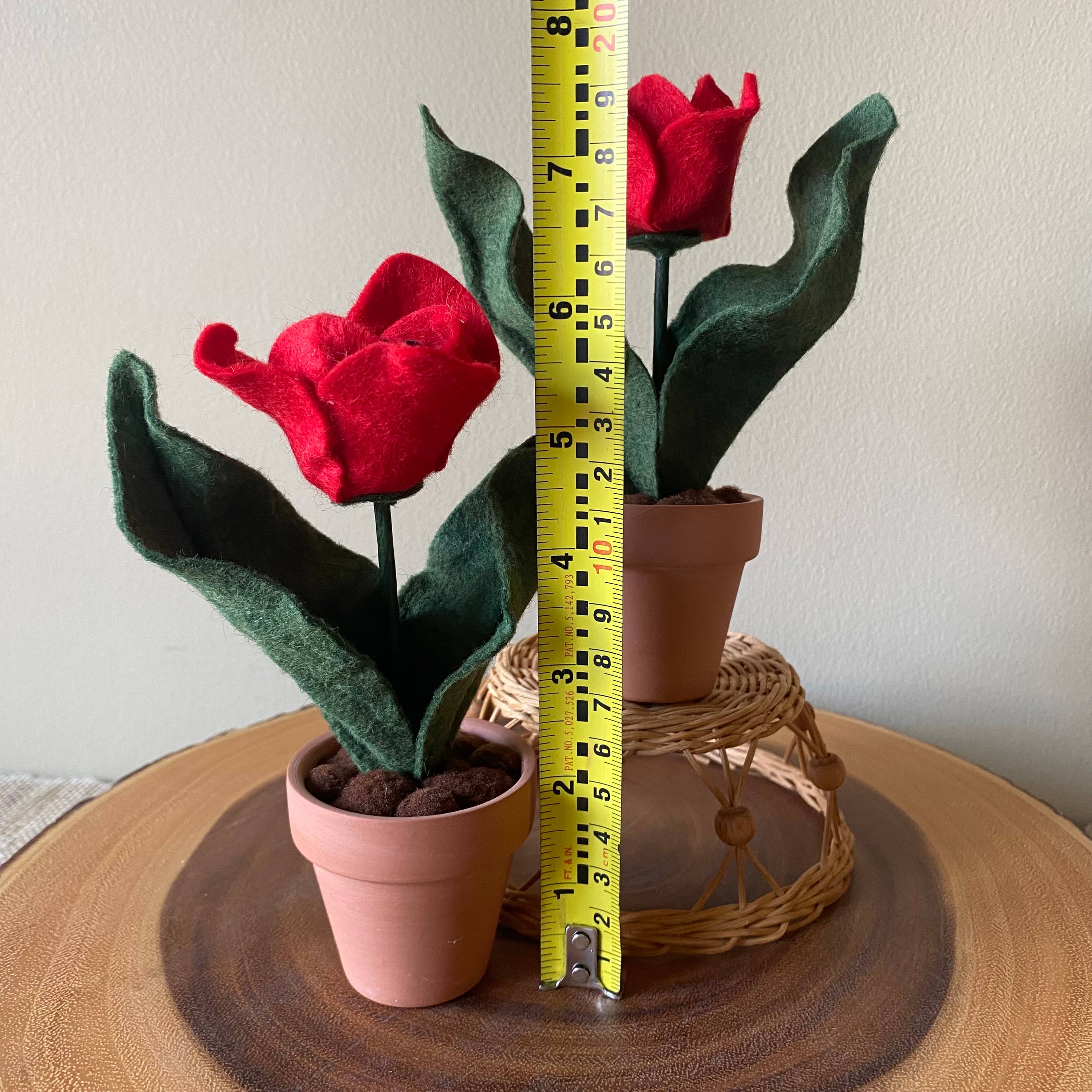 ForgetBKnot - Wholesale Artificial Flowers - Handmade Forever Felt Potted Tulip1