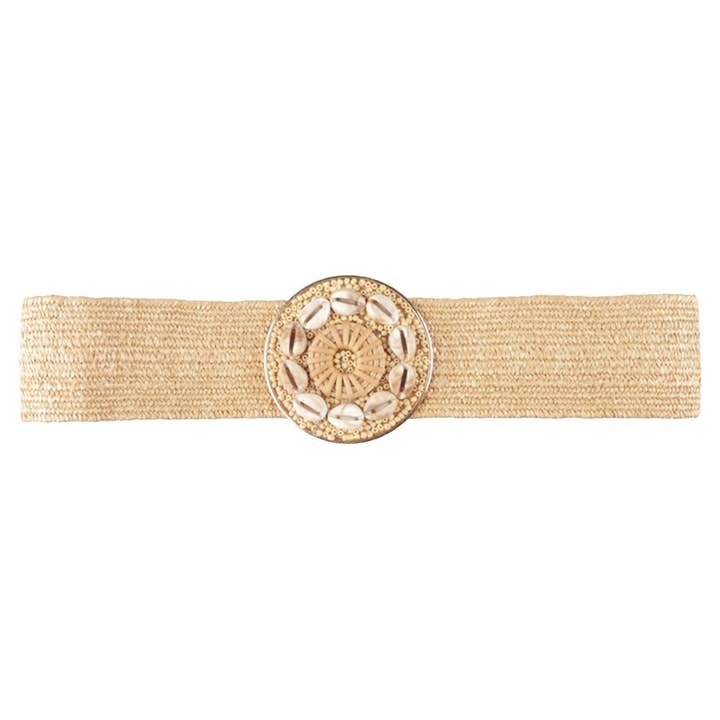 SHELL ROUND BUCKLE ELASTIC BELT, JCB 1908 for wholesale by JOIA ACCESSORIES