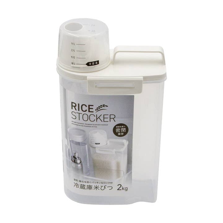 Rijstvoorraadcontainer – Transparant plastic met schenktuit voor wholesale door KEY Company