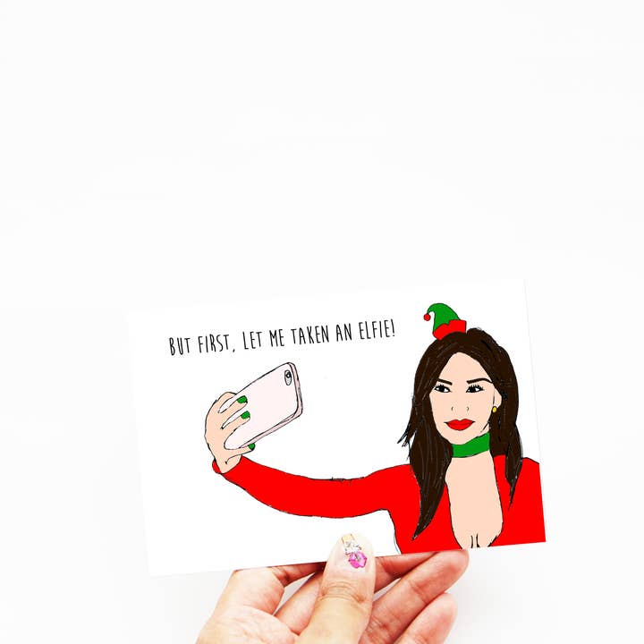 Selfie... Funny Kim Kardashian Christmas Selfie Holiday Car for wholesale by Nocturnal Paper