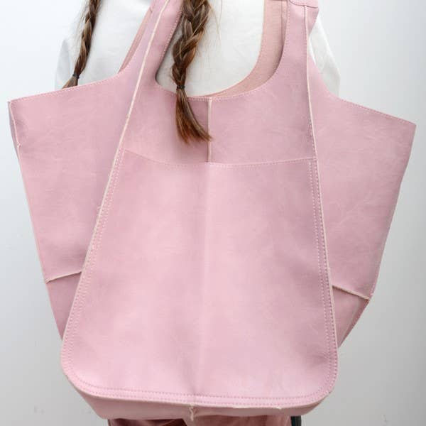 Little Trendy - Wholesale Shoulder Bag - Women's - Women's shoulder bag large capacity Soft PU leather handbag7