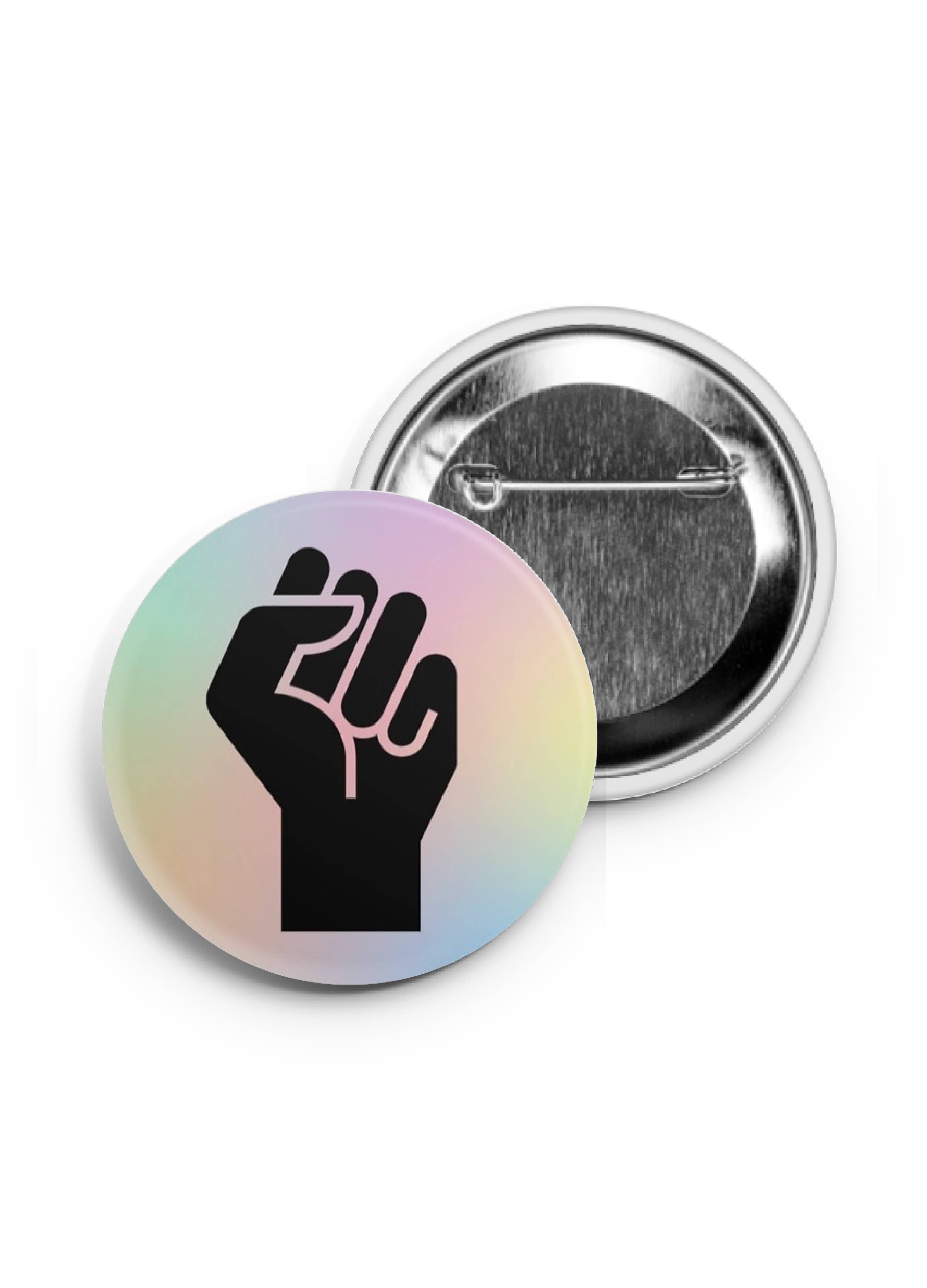 SoarBlue – wholesale Lapel pin/button – Power Fist - Tin-Plated Steel Lapel Pin/Button