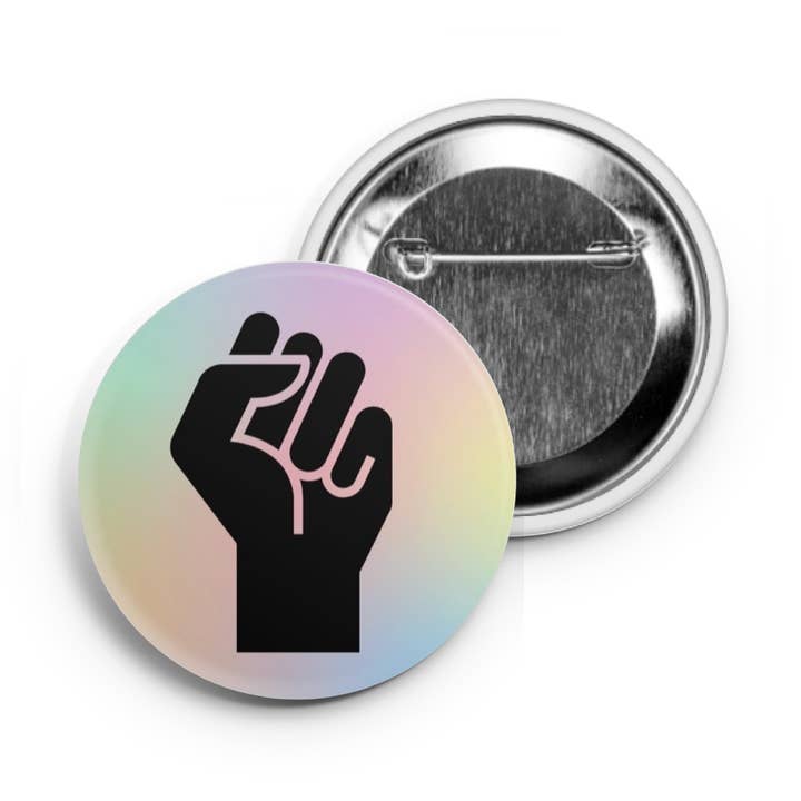 SoarBlue – wholesale Lapel pin/button – Power Fist - Tin-Plated Steel Lapel Pin/Button0