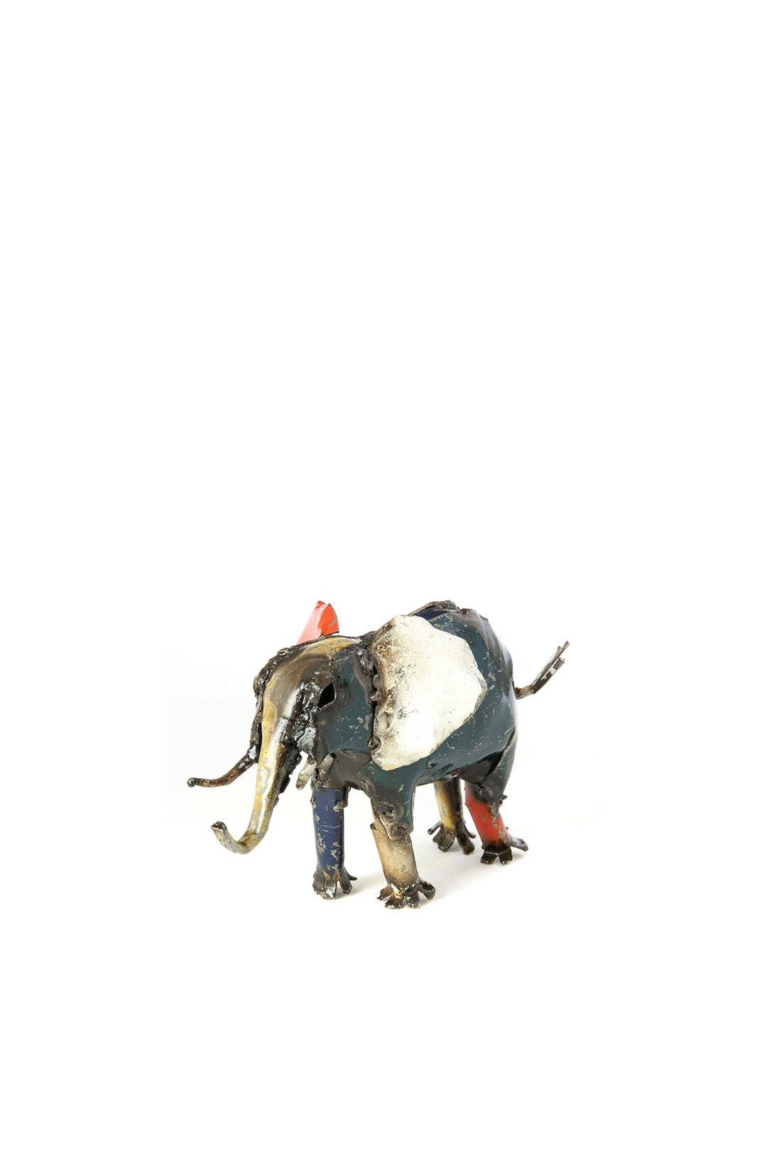 Swahili | AFRICAN MODERN - Wholesale Sculpture - Colorful Recycled Oil Drum Elephant Sculptures0