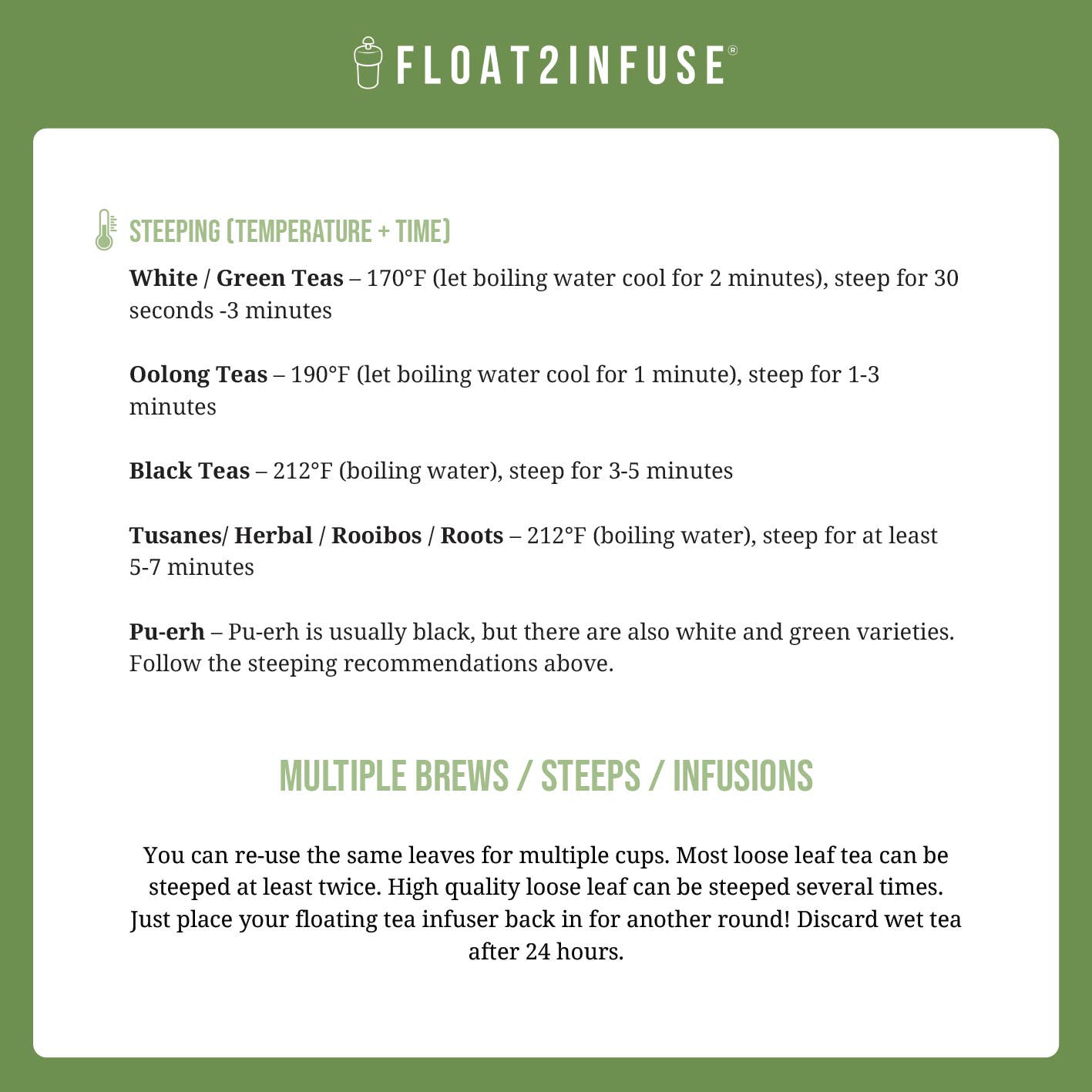 Float2infuse Tea Infuser - Wholesale Tea Strainer/Infuser - Hexagon | Floating Tea Steeper | Green Base | Herb Pattern18