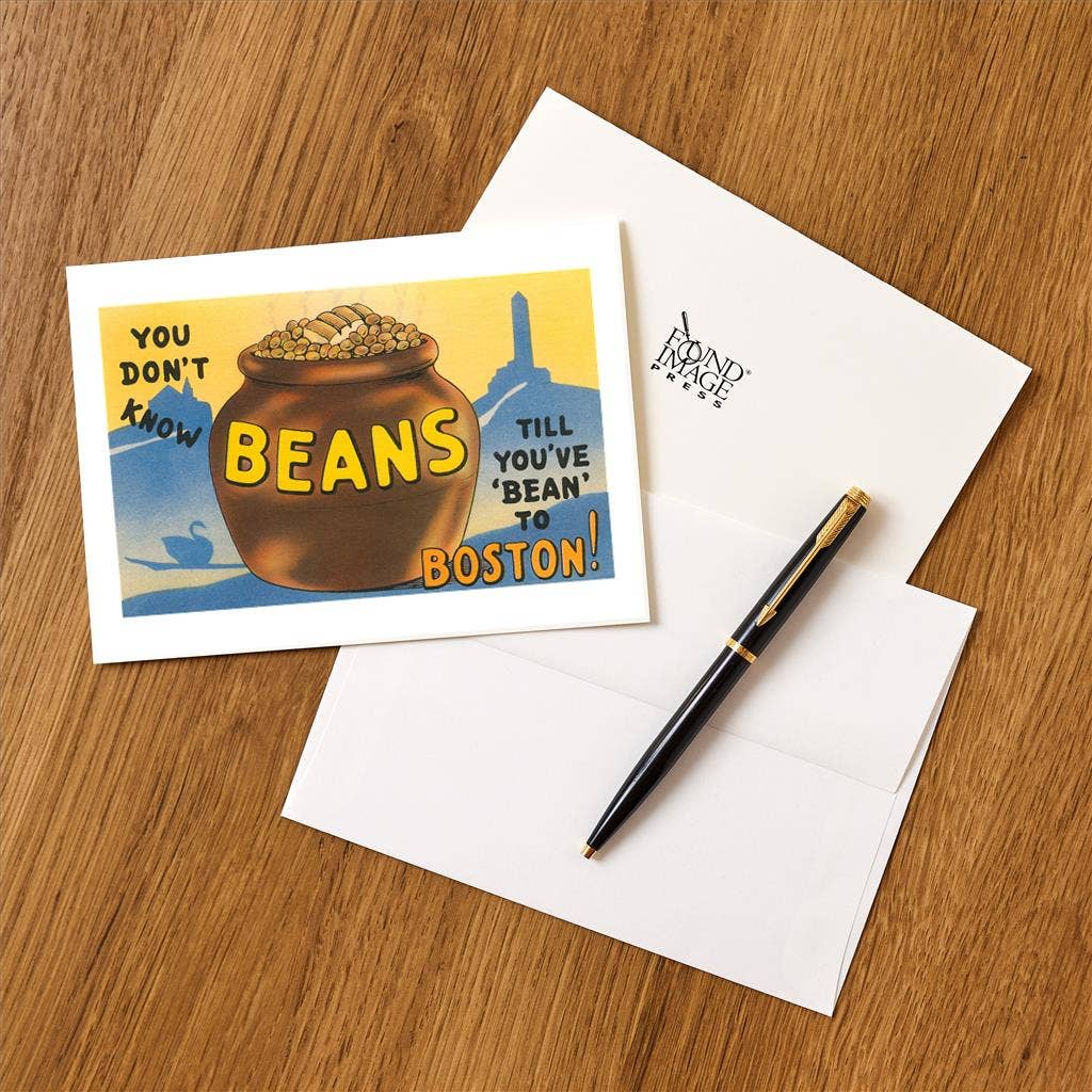 Found Image Press - Wholesale Stationery/Notecard Set - Greeting Card MA-800 You Don't Know Beans, Boston, Massachus1