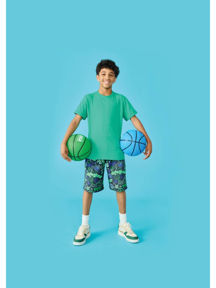 Iscream - Wholesale Shorts - Kids - COREY PAIGE GRAFFITI GAMER PLUSH BOARD SHORTS (MED 10-12)1