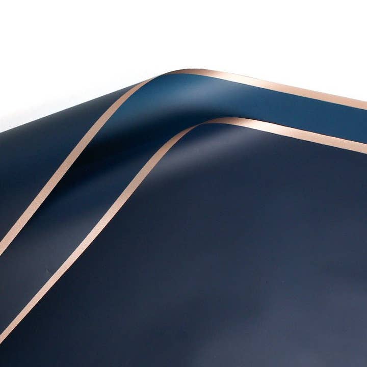 Elegant Design Supply – papel de embrulho por atacado – Papel de Presente Impermeável com Flores e Borda Dourada (20 Folhas por Pacote)18