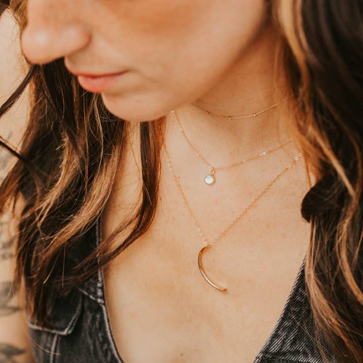 Hello Adorn - Wholesale Pendant/Charm Necklace - Cove Pendant Necklace | 14kt Gold Fill