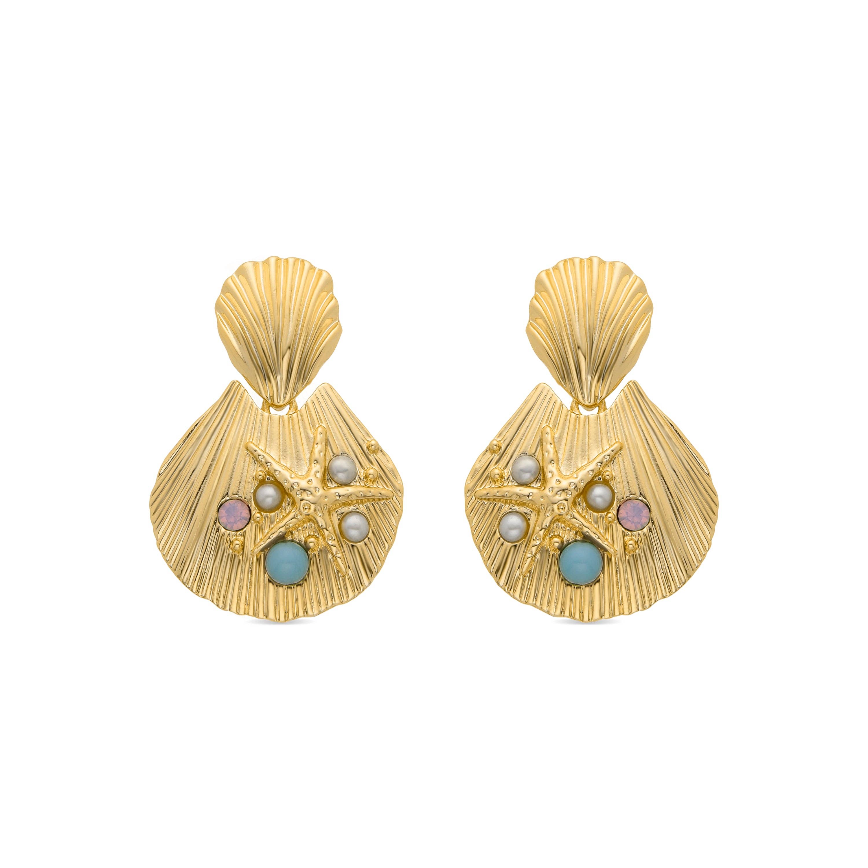 Luxenter - Wholesale Dangle Earrings - Pendientes acabado en oro amarillo de 18k - Zintol0