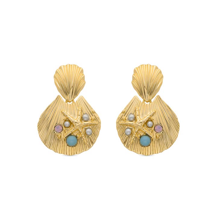 Luxenter - Vendita all'ingrosso Orecchini pendenti - Orecchini finitura in oro giallo 18k - Zintol