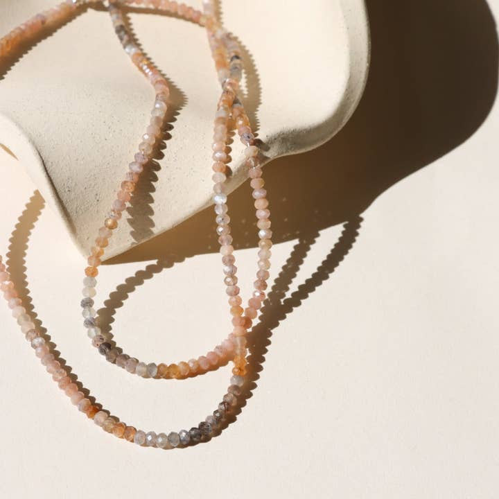 Ember Moonstone Necklace for wholesale by Token Jewelry